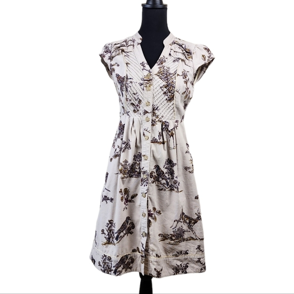 Madeve Dresses & Skirts - Madeve Cotton Button Down  Dress With Pockets Size 4